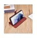 iCarer Haitang Läderplånboksfodral Läderfodral för Samsung Galaxy S22 + (S22 Plus) Plånboksfodral Röd (AKSM05RD)