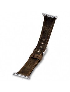 iCarer Läder Crazy Horse-armband i äkta läder för Klocka 3 38mm / Klocka 2 38mm / Klocka 1 38mm brun (RIW115-BNďĽ38ďĽ‰)