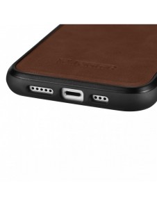 iCarer Leather Oil Wax Äkta Läderfodral för iPhone 14 Pro (MagSafe-kompatibel) Brun (WMI14220718-BN)