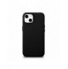 iCarer Litchi Premium läderfodral iPhone 14 Plus magnetiskt läderfodral med MagSafe Black (WMI14220711-BK)