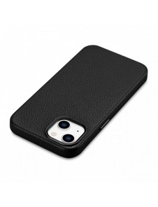 iCarer Litchi Premium läderfodral iPhone 14 Plus magnetiskt läderfodral med MagSafe Black (WMI14220711-BK)