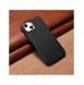 iCarer Litchi Premium läderfodral iPhone 14 Plus magnetiskt läderfodral med MagSafe Black (WMI14220711-BK)