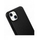 iCarer Litchi Premium läderfodral iPhone 14 Plus magnetiskt läderfodral med MagSafe Black (WMI14220711-BK)