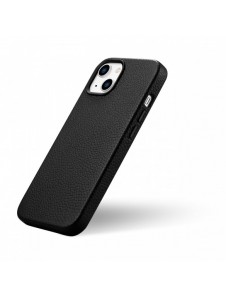 iCarer Litchi Premium läderfodral iPhone 14 Plus magnetiskt läderfodral med MagSafe Black (WMI14220711-BK)