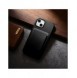 iCarer Litchi Premium läderfodral iPhone 14 Plus magnetiskt läderfodral med MagSafe Black (WMI14220711-BK)