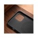 iCarer Litchi Premium läderfodral iPhone 14 Plus magnetiskt läderfodral med MagSafe Black (WMI14220711-BK)