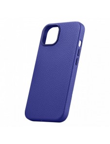 iCarer Litchi Premium läderfodral iPhone 14 Plus magnetiskt läderfodral med MagSafe Mörkblå (WMI14220711-DB)