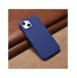 iCarer Litchi Premium läderfodral iPhone 14 Plus magnetiskt läderfodral med MagSafe Mörkblå (WMI14220711-DB)