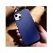 iCarer Litchi Premium läderfodral iPhone 14 Plus magnetiskt läderfodral med MagSafe Mörkblå (WMI14220711-DB)