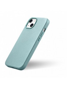 iCarer Litchi Premium läderfodral iPhone 14 Plus magnetiskt läderfodral med MagSafe Green (WMI14220711-GN)