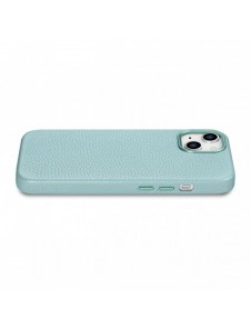 iCarer Litchi Premium läderfodral iPhone 14 Plus magnetiskt läderfodral med MagSafe Green (WMI14220711-GN)