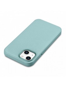 iCarer Litchi Premium läderfodral iPhone 14 Plus magnetiskt läderfodral med MagSafe Green (WMI14220711-GN)