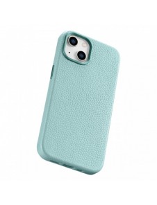 iCarer Litchi Premium läderfodral iPhone 14 Plus magnetiskt läderfodral med MagSafe Green (WMI14220711-GN)