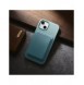 iCarer Litchi Premium läderfodral iPhone 14 Plus magnetiskt läderfodral med MagSafe Green (WMI14220711-GN)