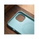 iCarer Litchi Premium läderfodral iPhone 14 Plus magnetiskt läderfodral med MagSafe Green (WMI14220711-GN)