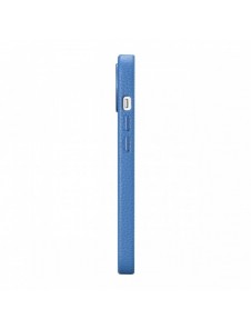 iCarer Litchi Premium läderfodral iPhone 14 Plus magnetiskt läderfodral med MagSafe ljusblå (WMI14220711-LB)