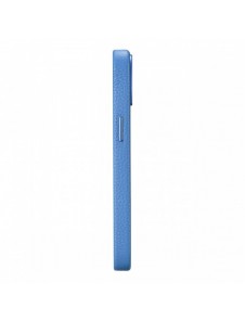 iCarer Litchi Premium läderfodral iPhone 14 Plus magnetiskt läderfodral med MagSafe ljusblå (WMI14220711-LB)
