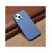 iCarer Litchi Premium läderfodral iPhone 14 Plus magnetiskt läderfodral med MagSafe ljusblå (WMI14220711-LB)