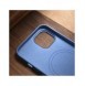 iCarer Litchi Premium läderfodral iPhone 14 Plus magnetiskt läderfodral med MagSafe ljusblå (WMI14220711-LB)