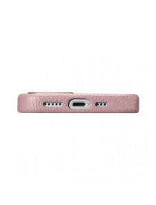 iCarer Litchi Premium Läderfodral iPhone 14 Plus Magnetisk Läderfodral med MagSafe Pink (WMI14220711-PK)