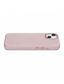 iCarer Litchi Premium Läderfodral iPhone 14 Plus Magnetisk Läderfodral med MagSafe Pink (WMI14220711-PK)
