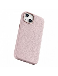 iCarer Litchi Premium Läderfodral iPhone 14 Plus Magnetisk Läderfodral med MagSafe Pink (WMI14220711-PK)