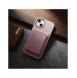 iCarer Litchi Premium Läderfodral iPhone 14 Plus Magnetisk Läderfodral med MagSafe Pink (WMI14220711-PK)