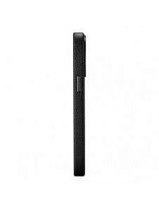 iCarer Litchi Premium Läderfodral iPhone 14 Pro Magnetisk Läderfodral med MagSafe Svart (WMI14220710-BK)