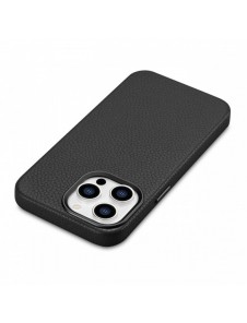 iCarer Litchi Premium Läderfodral iPhone 14 Pro Magnetisk Läderfodral med MagSafe Svart (WMI14220710-BK)