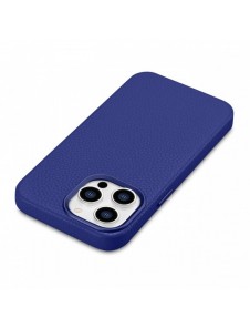 iCarer Litchi Premium Läderfodral iPhone 14 Pro Magnetisk Läderfodral med MagSafe Mörkblå (WMI14220710-DB)