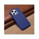 iCarer Litchi Premium Läderfodral iPhone 14 Pro Magnetisk Läderfodral med MagSafe Mörkblå (WMI14220710-DB)