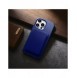 iCarer Litchi Premium Läderfodral iPhone 14 Pro Magnetisk Läderfodral med MagSafe Mörkblå (WMI14220710-DB)