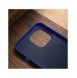 iCarer Litchi Premium Läderfodral iPhone 14 Pro Magnetisk Läderfodral med MagSafe Mörkblå (WMI14220710-DB)
