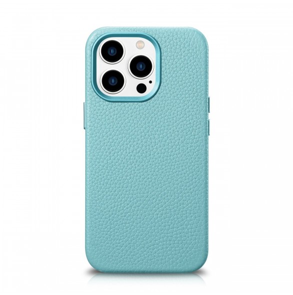 iCarer Litchi Premium läderfodral iPhone 14 Pro magnetiskt läderfodral med MagSafe Green (WMI14220710-GN)