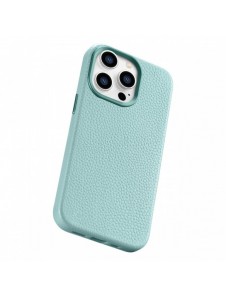 iCarer Litchi Premium läderfodral iPhone 14 Pro magnetiskt läderfodral med MagSafe Green (WMI14220710-GN)