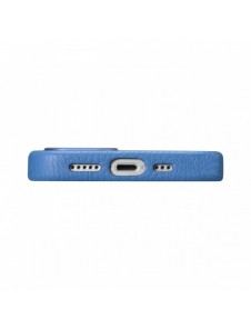 iCarer Litchi Premium läderfodral iPhone 14 Pro magnetiskt läderfodral med MagSafe ljusblå (WMI14220710-LB)