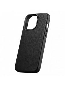 iCarer Litchi Premium Läderfodral iPhone 14 Pro Max Magnetisk Läderfodral med MagSafe Svart (WMI14220712-BK)