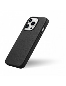 iCarer Litchi Premium Läderfodral iPhone 14 Pro Max Magnetisk Läderfodral med MagSafe Svart (WMI14220712-BK)