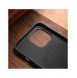 iCarer Litchi Premium Läderfodral iPhone 14 Pro Max Magnetisk Läderfodral med MagSafe Svart (WMI14220712-BK)