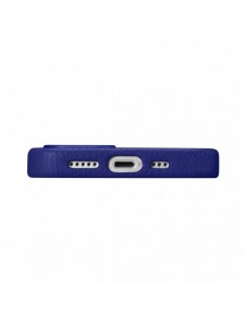 iCarer Litchi Premium läderfodral iPhone 14 Pro Max magnetiskt läderfodral med MagSafe Mörkblå (WMI14220712-DB)