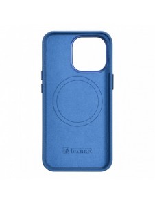 iCarer Litchi Premium läderfodral iPhone 14 Pro Max magnetiskt läderfodral med MagSafe ljusblå (WMI14220712-LB)
