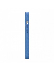 iCarer Litchi Premium läderfodral iPhone 14 Pro Max magnetiskt läderfodral med MagSafe ljusblå (WMI14220712-LB)