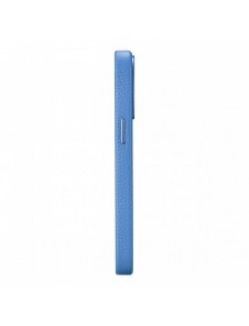 iCarer Litchi Premium läderfodral iPhone 14 Pro Max magnetiskt läderfodral med MagSafe ljusblå (WMI14220712-LB)