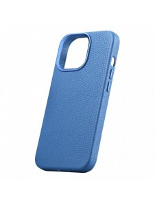 iCarer Litchi Premium läderfodral iPhone 14 Pro Max magnetiskt läderfodral med MagSafe ljusblå (WMI14220712-LB)