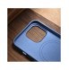 iCarer Litchi Premium läderfodral iPhone 14 Pro Max magnetiskt läderfodral med MagSafe ljusblå (WMI14220712-LB)