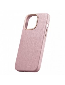 iCarer Litchi Premium Läderfodral iPhone 14 Pro Max Magnetisk Läderfodral med MagSafe Pink (WMI14220712-PK)