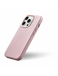 iCarer Litchi Premium Läderfodral iPhone 14 Pro Max Magnetisk Läderfodral med MagSafe Pink (WMI14220712-PK)