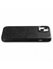 iCarer Oil Wax Premium läderfodral iPhone 14 Plus magnetiskt läderfodral med MagSafe Black (WMI14220703-BK)