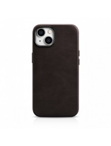 iCarer Oil Wax Premium läderfodral iPhone 14 Plus magnetiskt läderfodral med MagSafe Brown (WMI14220703-BN)