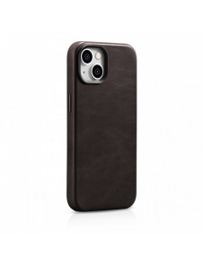 iCarer Oil Wax Premium läderfodral iPhone 14 Plus magnetiskt läderfodral med MagSafe Brown (WMI14220703-BN)
